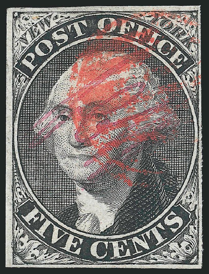 Prices of US Stamps Scott Catalogue # 9X1: 5c 1846 New York Postmasters Provisional. Robert Siegel Auction Galleries, Dec 2010, Sale 999, Lot 536