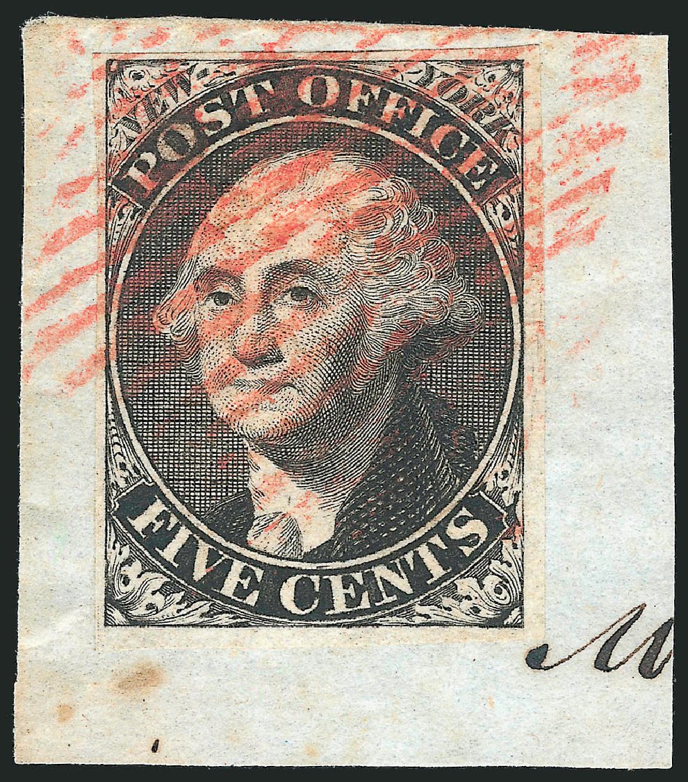 Value of US Stamp Scott # 9X1: 5c 1846 New York Postmasters Provisional. Robert Siegel Auction Galleries, Dec 2010, Sale 999, Lot 576