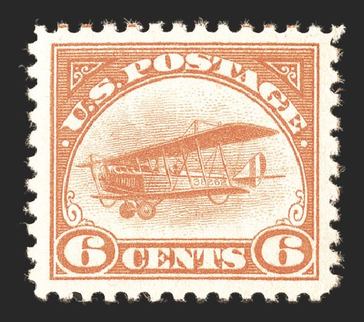 US Stamp Price Scott Cat. # C1 - 1918 6c Air Curtiss Jenny. Spink Shreves Galleries, Mar 2013, Sale 142, Lot 407