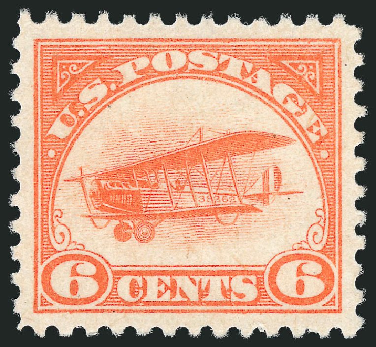 Prices of US Stamps Scott Catalogue # C1 - 6c 1918 Air Curtiss Jenny. Robert Siegel Auction Galleries, Jun 2011, Sale 1011, Lot 818