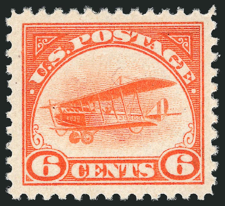 US Stamps Prices Scott Catalogue # C1 - 1918 6c Air Curtiss Jenny. Robert Siegel Auction Galleries, Dec 2011, Sale 1017, Lot 881
