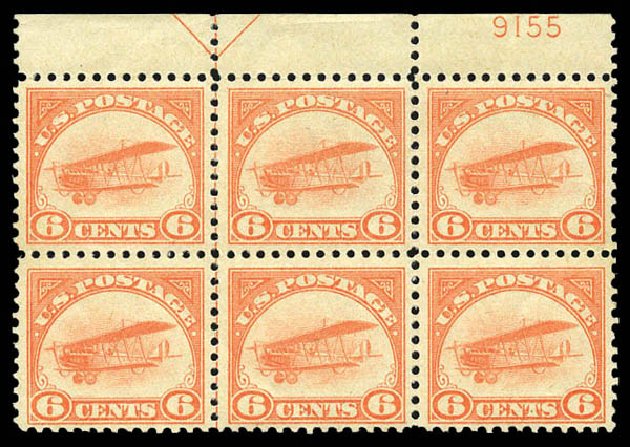 US Stamp Price Scott # C1 - 6c 1918 Air Curtiss Jenny. Matthew Bennett International, Mar 2011, Sale 337, Lot 3064