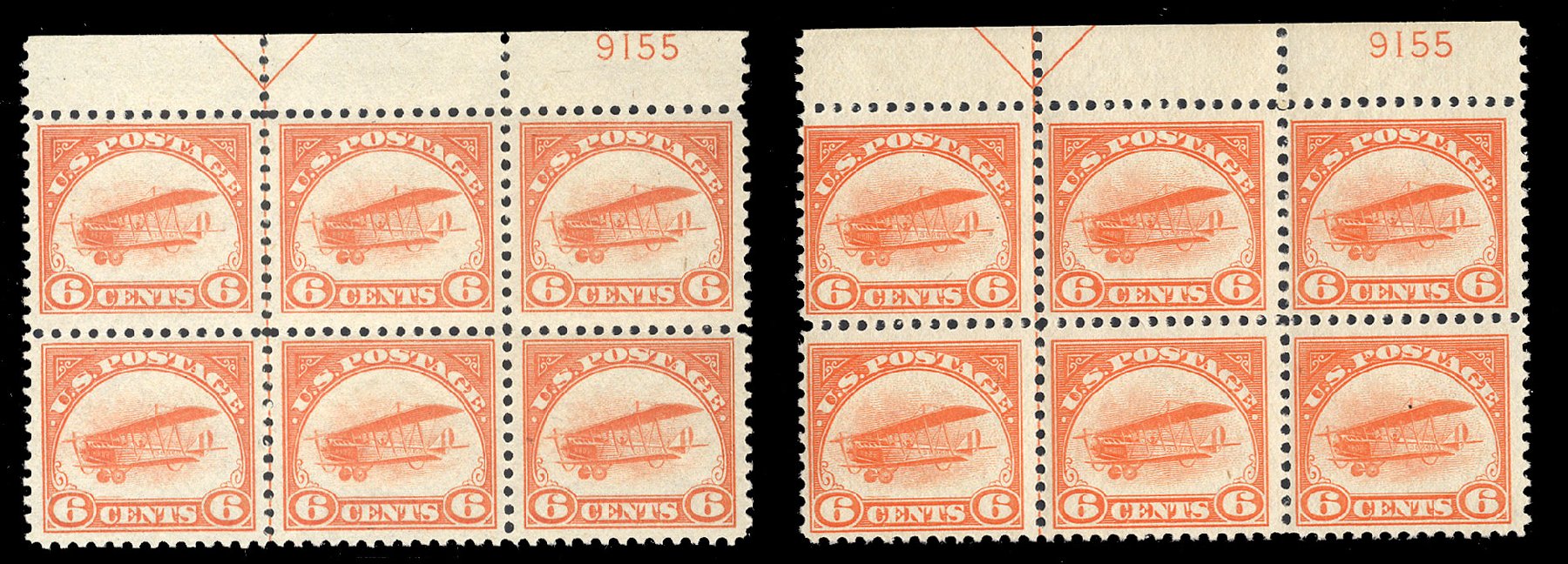 Costs of US Stamp Scott Catalog #C1: 6c 1918 Air Curtiss Jenny. Cherrystone Auctions, Jan 2010, Sale 201001, Lot 185