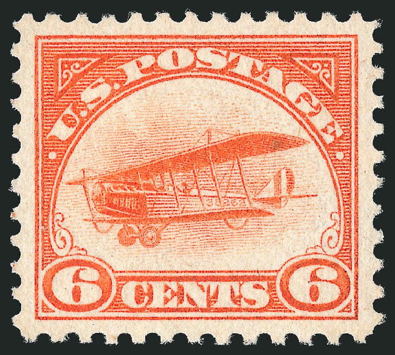 Cost of US Stamps Scott Catalog # C1: 1918 6c Air Curtiss Jenny. Robert Siegel Auction Galleries, Dec 2010, Sale 1000, Lot 1253