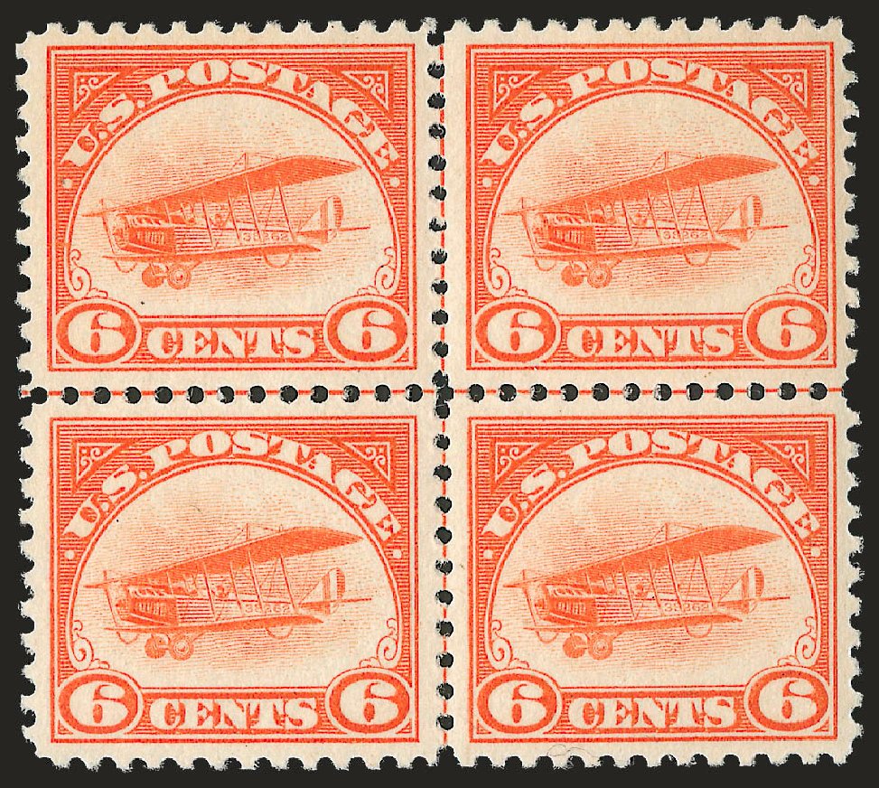 US Stamp Price Scott Cat. C1 - 1918 6c Air Curtiss Jenny. Robert Siegel Auction Galleries, Mar 2011, Sale 1007, Lot 2903