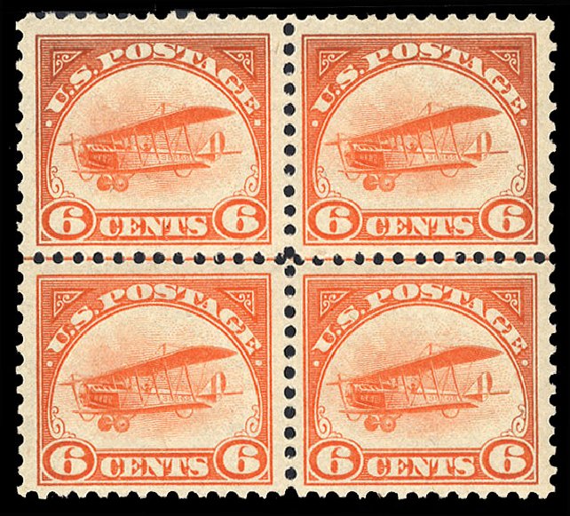 Prices of US Stamps Scott Cat. # C1 - 6c 1918 Air Curtiss Jenny. Cherrystone Auctions, May 2013, Sale 201305, Lot 136