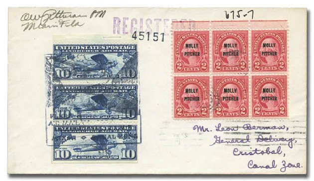 Price of US Stamp Scott Catalogue C10 - 1927 10c Air Lindbergh Plane Spirit. Matthew Bennett International, Sep 2010, Sale 331, Lot 857