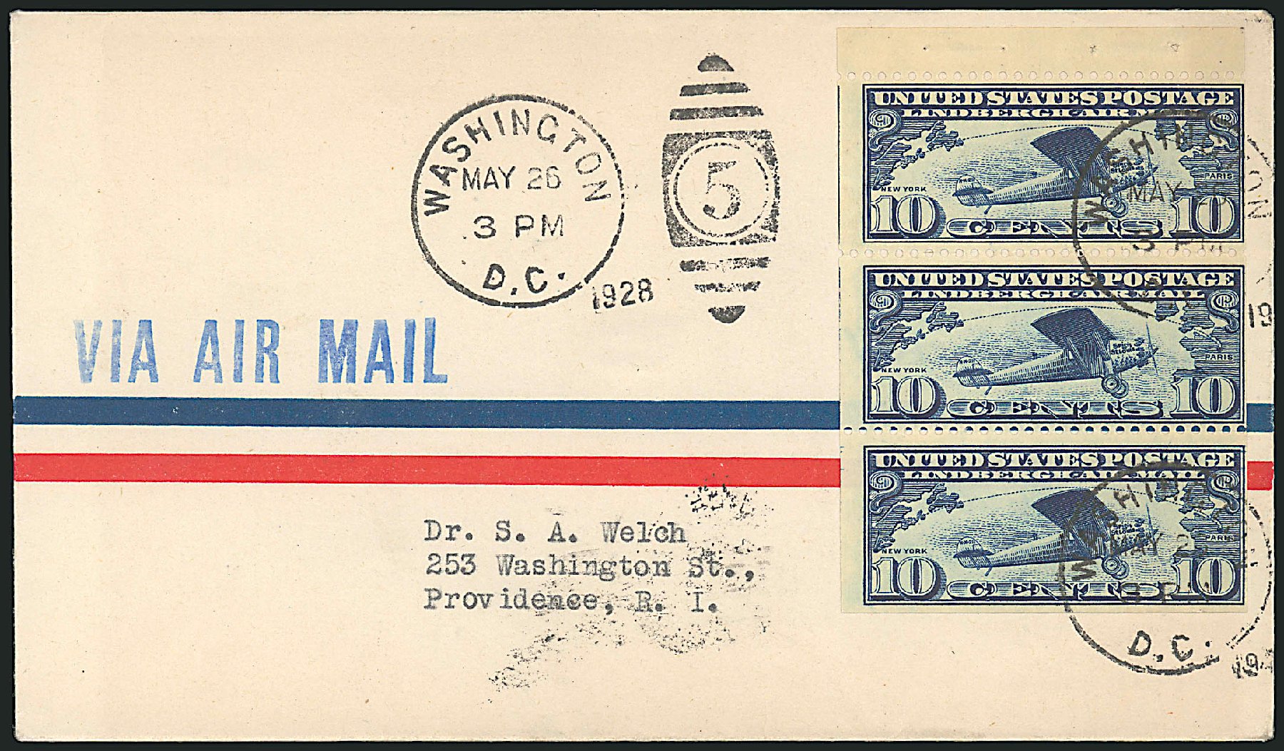 Price of US Stamp Scott Catalogue # C10 - 10c 1927 Air Lindbergh Plane Spirit. Robert Siegel Auction Galleries, Jun 2010, Sale 991, Lot 1372