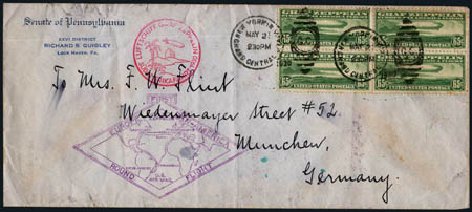 Values of US Stamp Scott Catalog #C13: 1930 65c Air Graf Zeppelin. Harmer-Schau Auction Galleries, Oct 2011, Sale 91, Lot 337