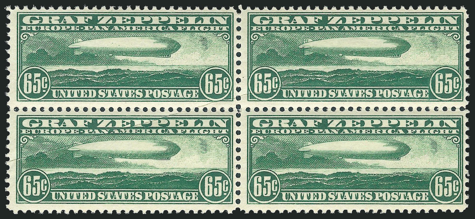 US Stamps Price Scott Catalog # C13 - 65c 1930 Air Graf Zeppelin. Robert Siegel Auction Galleries, Mar 2013, Sale 1040, Lot 2087