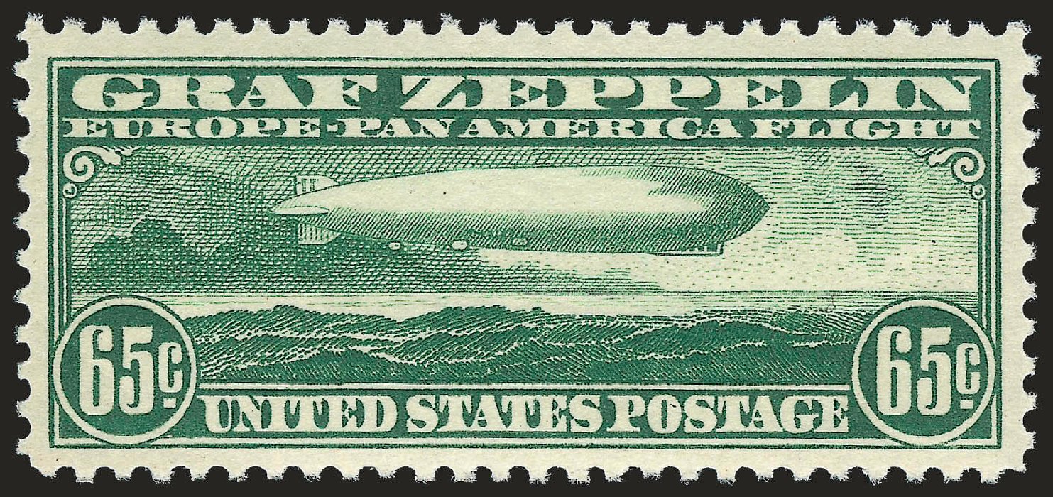 Price of US Stamps Scott Cat. #C13: 65c 1930 Air Graf Zeppelin. Robert Siegel Auction Galleries, Dec 2009, Sale 982, Lot 6047