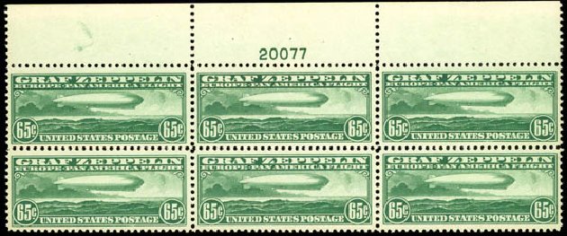 US Stamp Price Scott Catalogue #C13: 65c 1930 Air Graf Zeppelin. Daniel Kelleher Auctions, Mar 2013, Sale 635, Lot 778