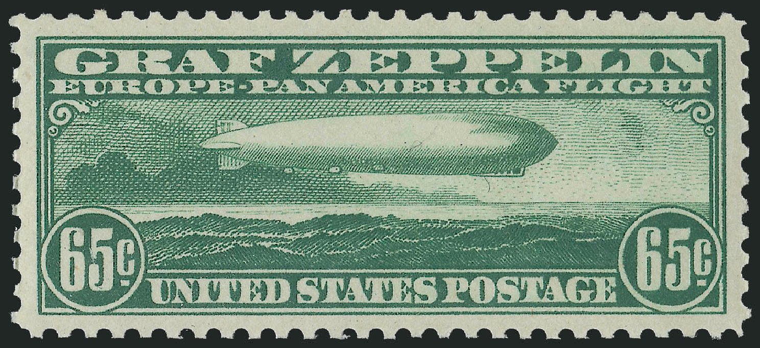 Cost of US Stamps Scott Cat. #C13 - 1930 65c Air Graf Zeppelin. Robert Siegel Auction Galleries, Nov 2012, Sale 1034, Lot 528