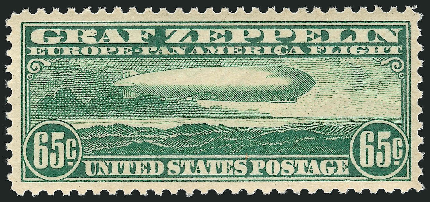 Prices of US Stamps Scott C13: 1930 65c Air Graf Zeppelin. Robert Siegel Auction Galleries, Dec 2008, Sale 967, Lot 5048