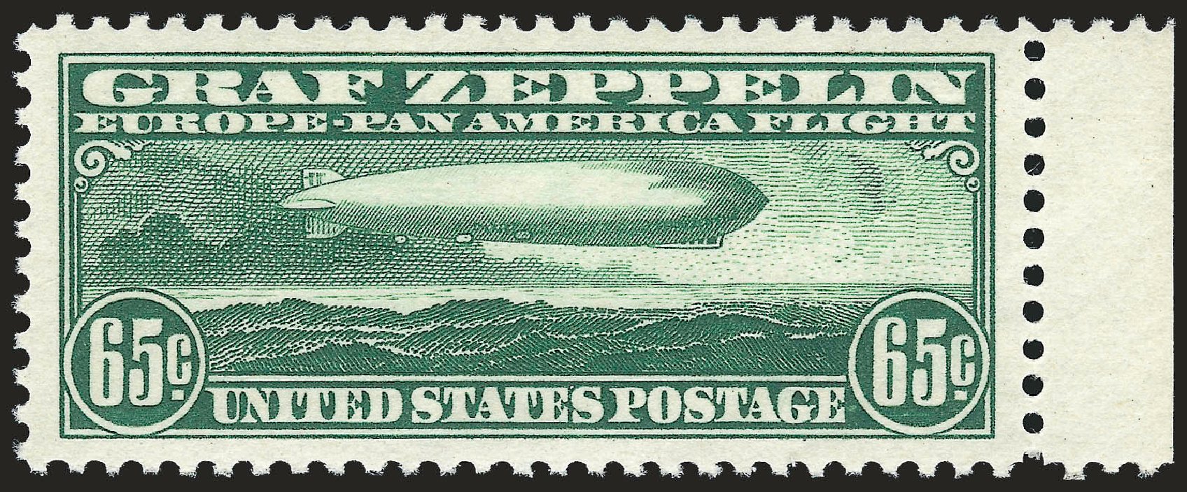 Cost of US Stamp Scott Catalogue #C13 - 1930 65c Air Graf Zeppelin. Robert Siegel Auction Galleries, Sep 2009, Sale 976, Lot 2238