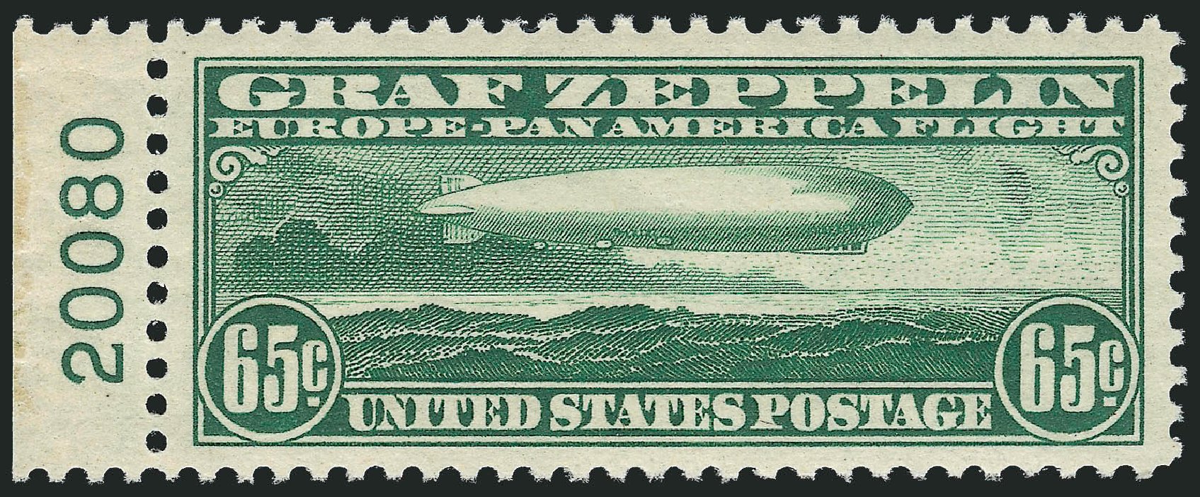 Cost of US Stamps Scott Catalogue # C13: 65c 1930 Air Graf Zeppelin. Robert Siegel Auction Galleries, Dec 2011, Sale 1017, Lot 889
