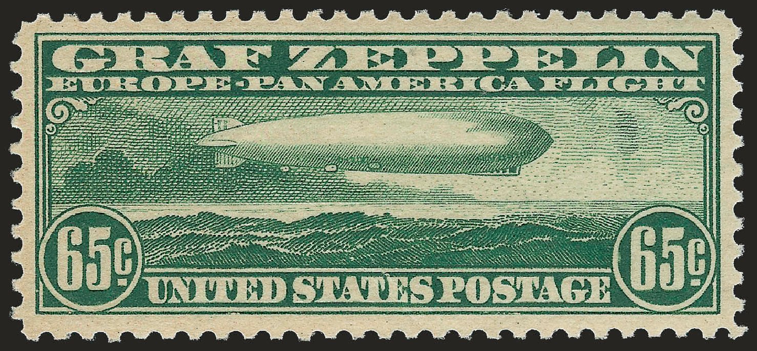 Prices of US Stamps Scott C13 - 65c 1930 Air Graf Zeppelin. Robert Siegel Auction Galleries, Apr 2010, Sale 984, Lot 1069