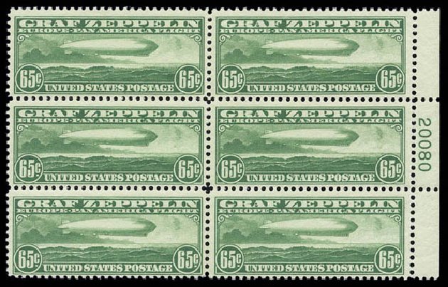 US Stamps Price Scott Catalog #C13 - 1930 65c Air Graf Zeppelin. Matthew Bennett International, Sep 2010, Sale 331, Lot 871