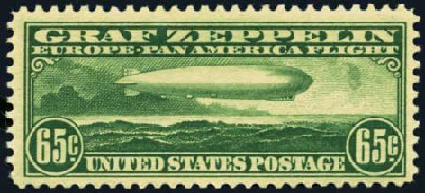 Cost of US Stamp Scott Cat. #C13: 65c 1930 Air Graf Zeppelin. Harmer-Schau Auction Galleries, Jan 2013, Sale 96, Lot 671