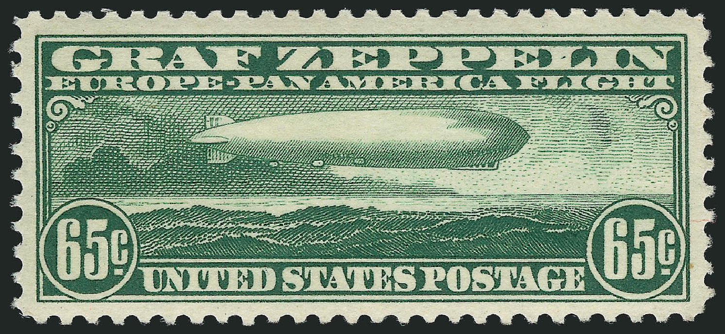 Costs of US Stamp Scott #C13: 1930 65c Air Graf Zeppelin. Robert Siegel Auction Galleries, Dec 2011, Sale 1017, Lot 891