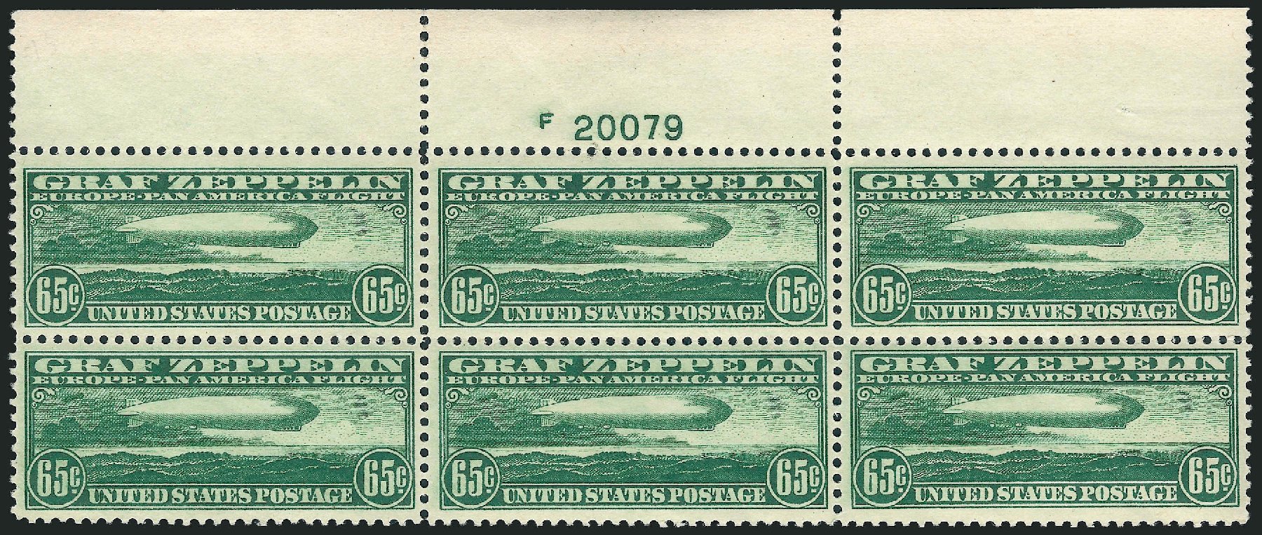 US Stamps Values Scott Catalogue C13 - 1930 65c Air Graf Zeppelin. Robert Siegel Auction Galleries, Apr 2009, Sale 971, Lot 1921