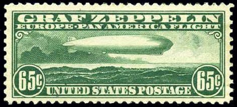 US Stamps Prices Scott Cat. # C13 - 1930 65c Air Graf Zeppelin. Harmer-Schau Auction Galleries, Feb 2010, Sale 84, Lot 1765