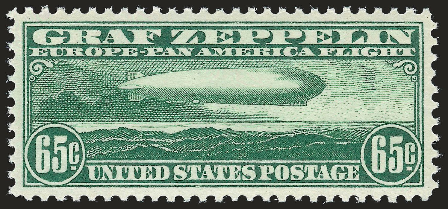 Values of US Stamp Scott #C13 - 65c 1930 Air Graf Zeppelin. Robert Siegel Auction Galleries, Dec 2008, Sale 967, Lot 5045
