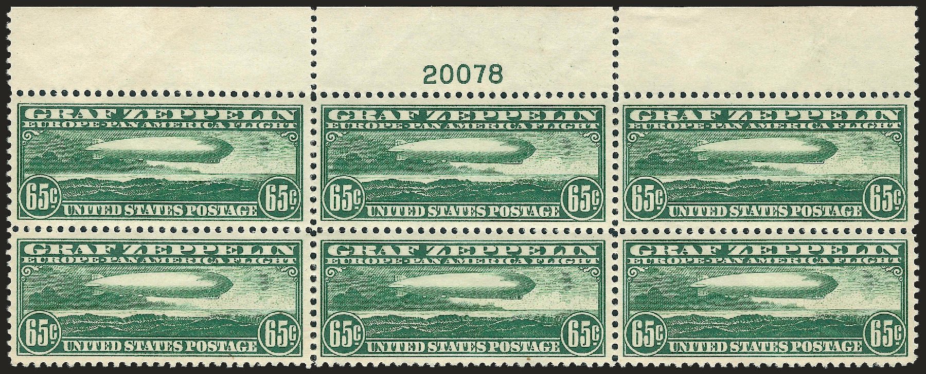 US Stamps Price Scott # C13 - 1930 65c Air Graf Zeppelin. Robert Siegel Auction Galleries, Apr 2009, Sale 971, Lot 1915