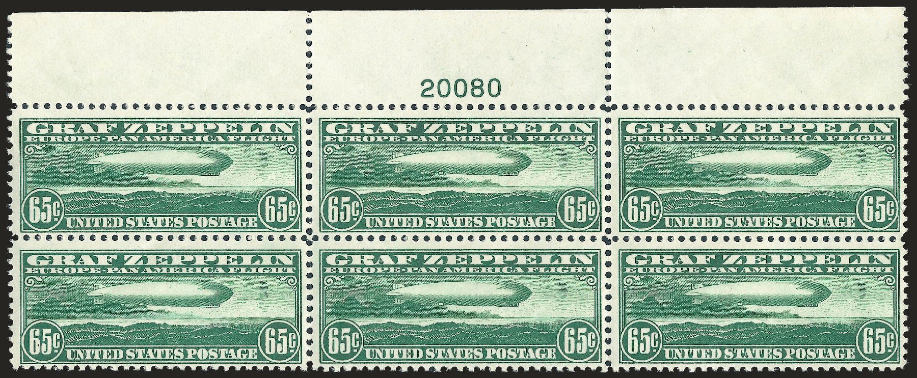 US Stamps Value Scott #C13 - 65c 1930 Air Graf Zeppelin. Robert Siegel Auction Galleries, Apr 2009, Sale 971, Lot 1925