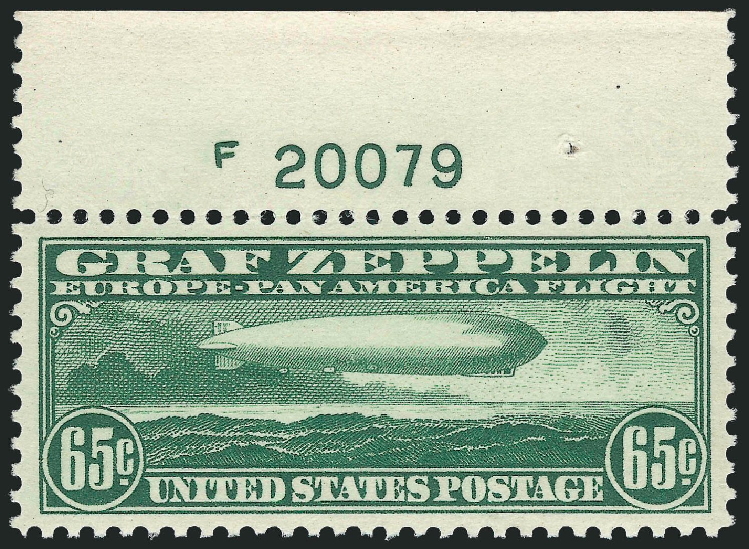 US Stamp Value Scott Cat. #C13: 1930 65c Air Graf Zeppelin. Robert Siegel Auction Galleries, Jun 2009, Sale 975, Lot 2125