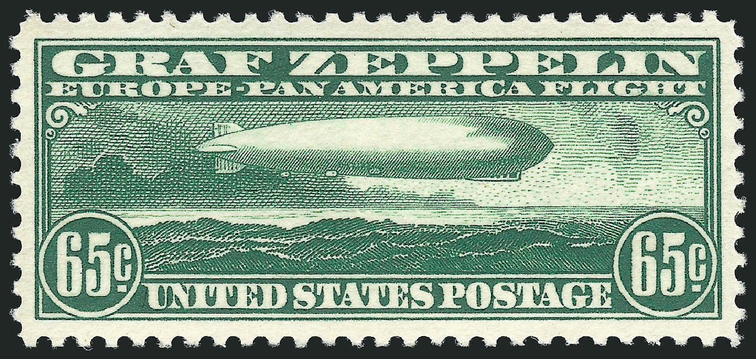 US Stamp Value Scott # C13 - 65c 1930 Air Graf Zeppelin. Robert Siegel Auction Galleries, Mar 2012, Sale 1019, Lot 922