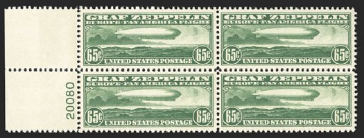 Prices of US Stamp Scott C13: 1930 65c Air Graf Zeppelin. Spink Shreves Galleries, Nov 2012, Sale 141, Lot 202