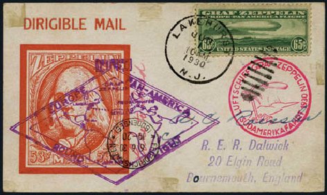 Value of US Stamp Scott Cat. # C13: 1930 65c Air Graf Zeppelin. Harmer-Schau Auction Galleries, Oct 2011, Sale 91, Lot 333