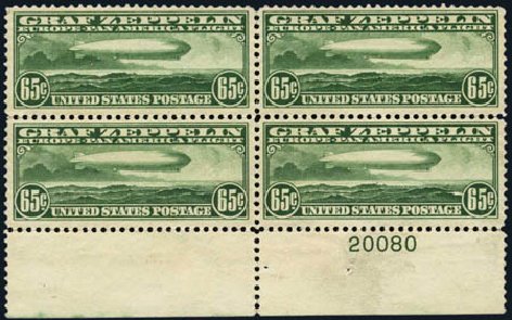 US Stamps Values Scott Catalogue #C13 - 1930 65c Air Graf Zeppelin. Harmer-Schau Auction Galleries, May 2013, Sale 97, Lot 443