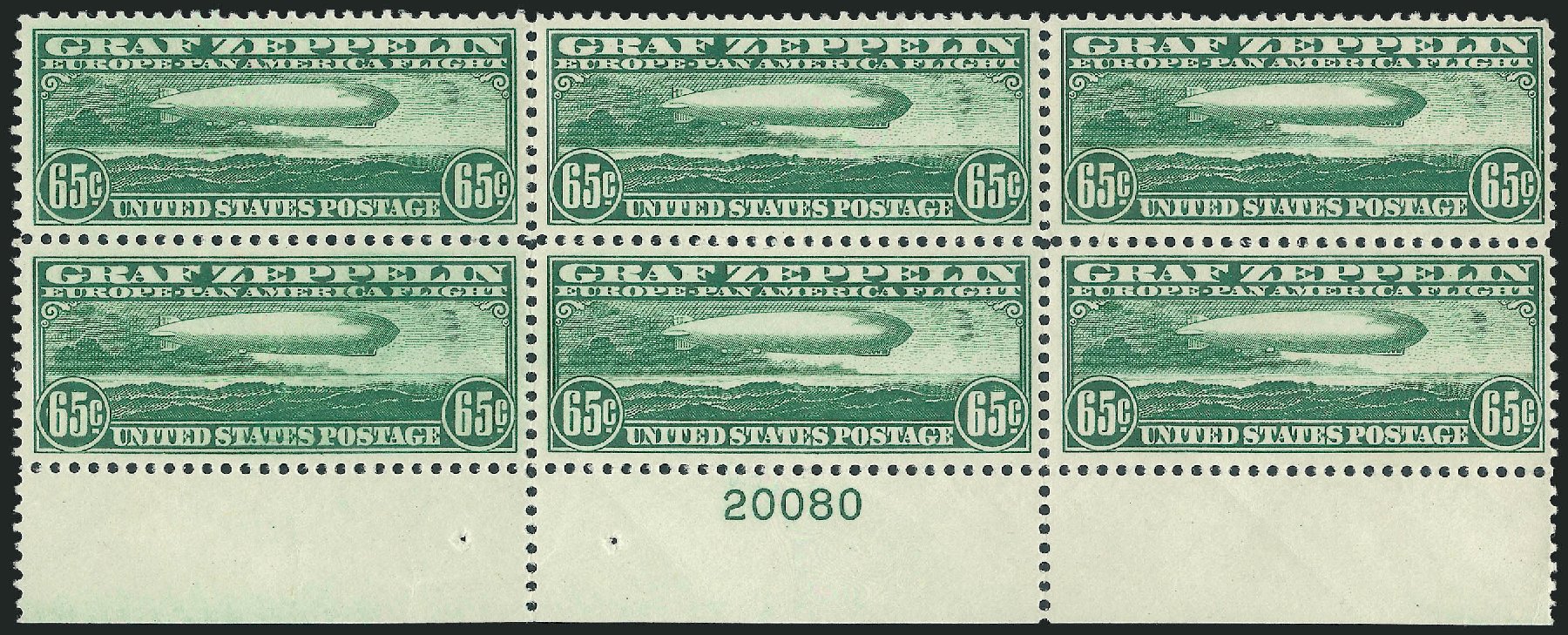Price of US Stamp Scott Catalogue #C13 - 1930 65c Air Graf Zeppelin. Robert Siegel Auction Galleries, Oct 2011, Sale 1014, Lot 2183