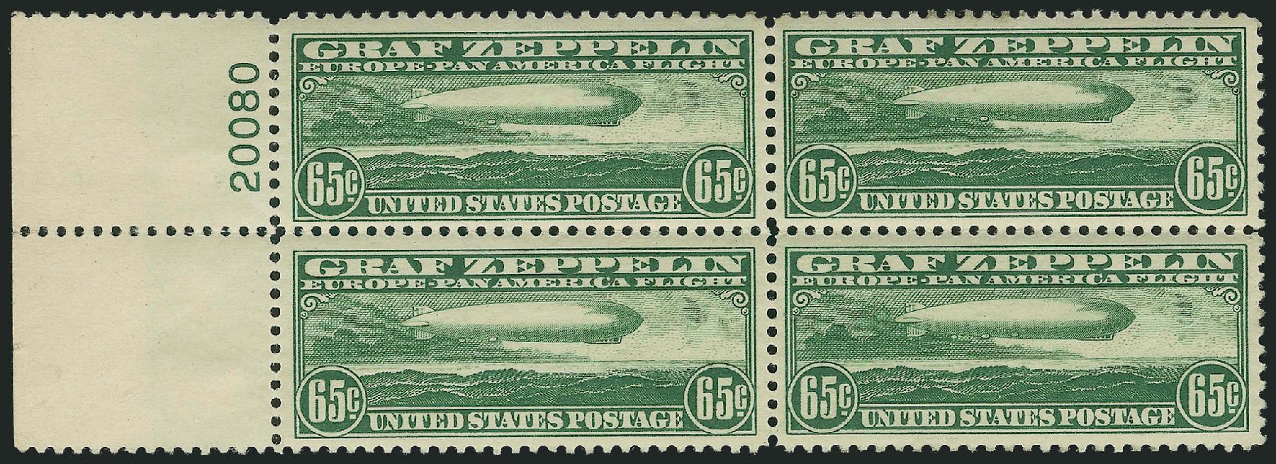 Prices of US Stamp Scott Cat. #C13 - 65c 1930 Air Graf Zeppelin. Robert Siegel Auction Galleries, Jul 2013, Sale 1050, Lot 723