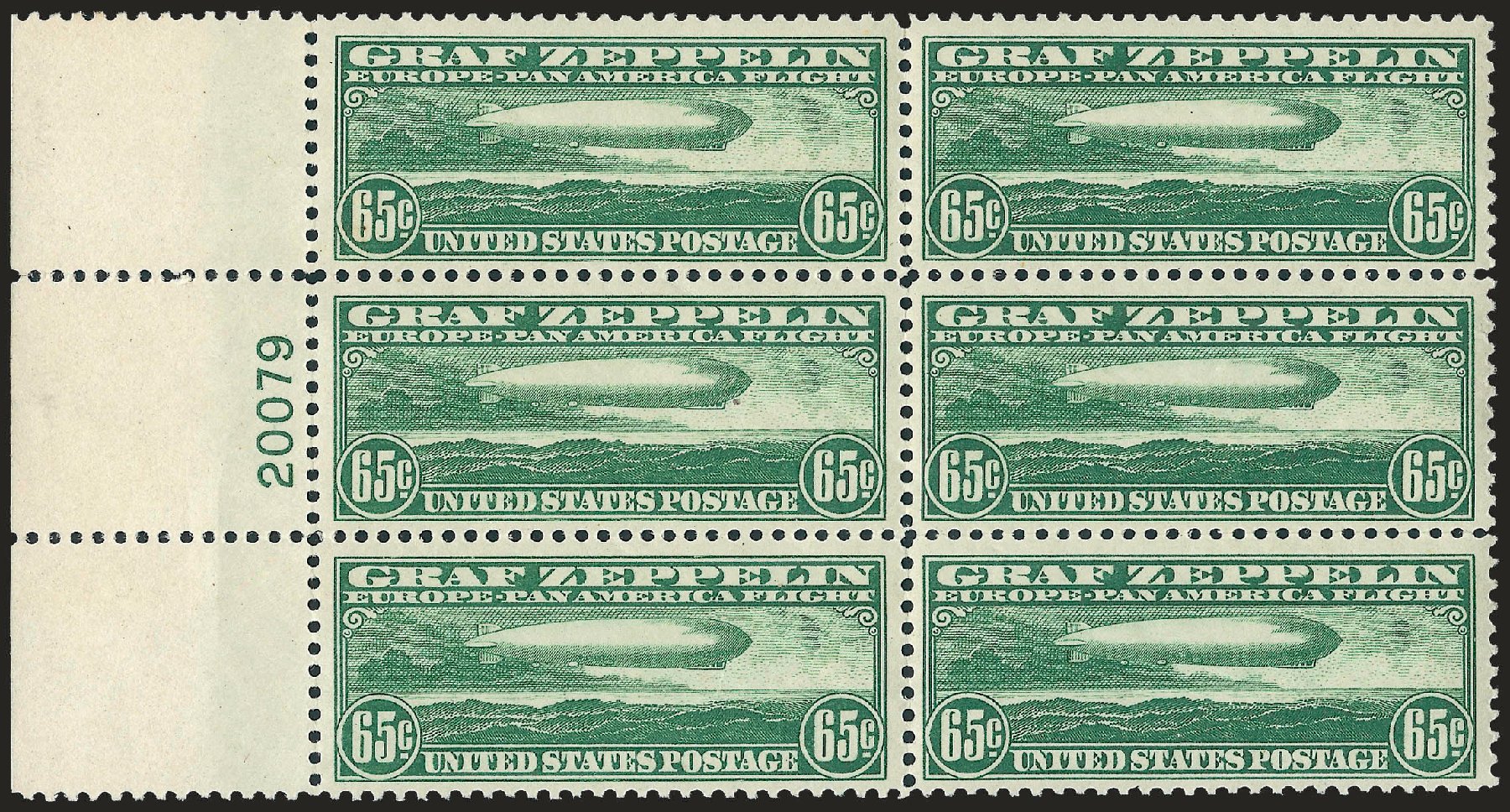 US Stamps Value Scott Catalog C13 - 1930 65c Air Graf Zeppelin. Robert Siegel Auction Galleries, Apr 2009, Sale 971, Lot 1923