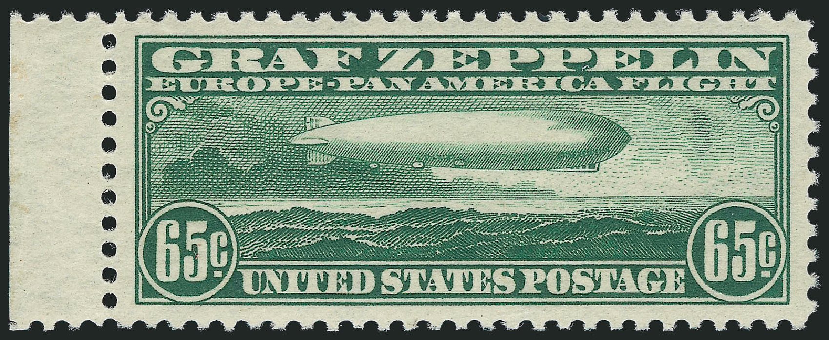 Costs of US Stamps Scott Catalog # C13: 1930 65c Air Graf Zeppelin. Robert Siegel Auction Galleries, Oct 2011, Sale 1014, Lot 2176