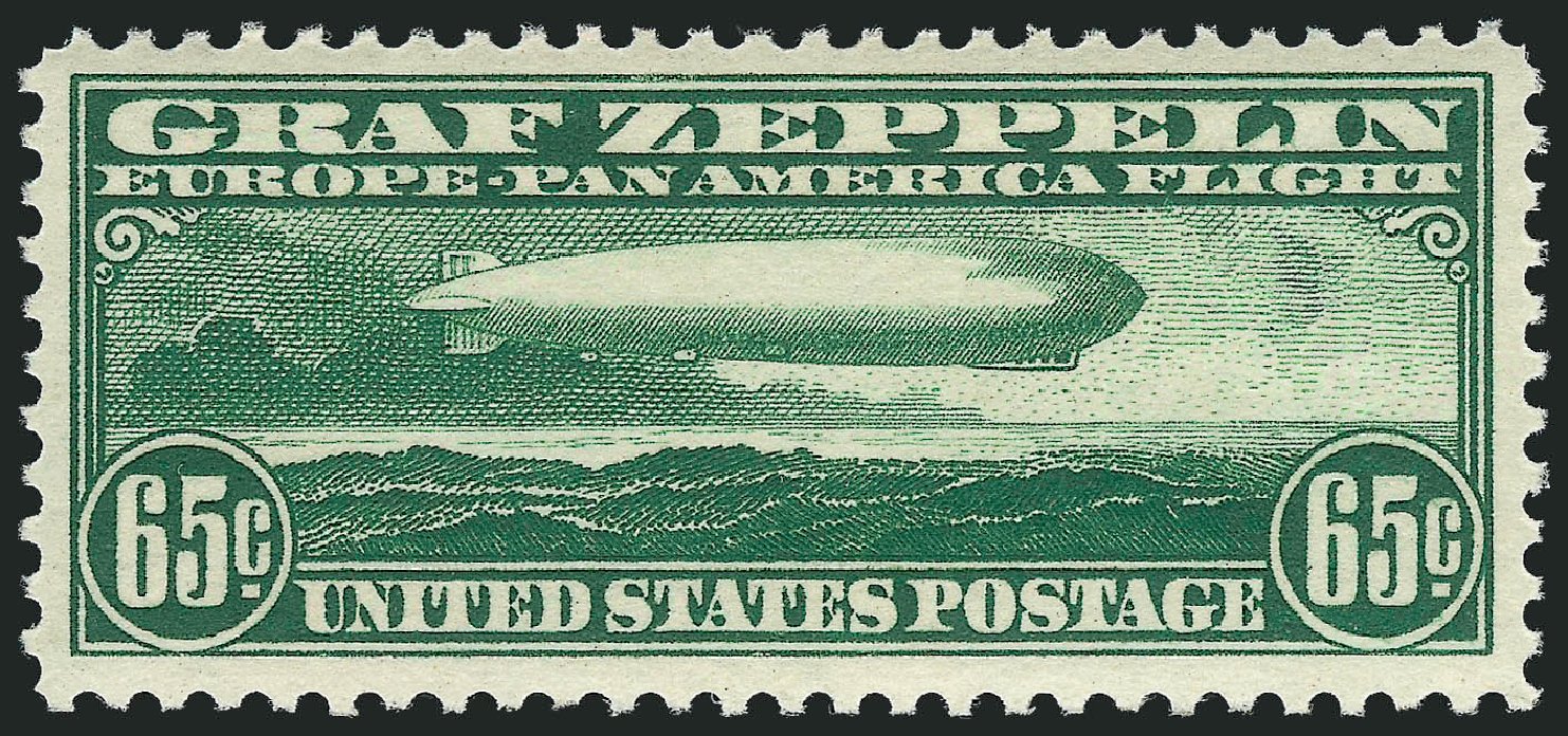US Stamp Price Scott Catalog C13: 1930 65c Air Graf Zeppelin. Robert Siegel Auction Galleries, May 2013, Sale 1044, Lot 316