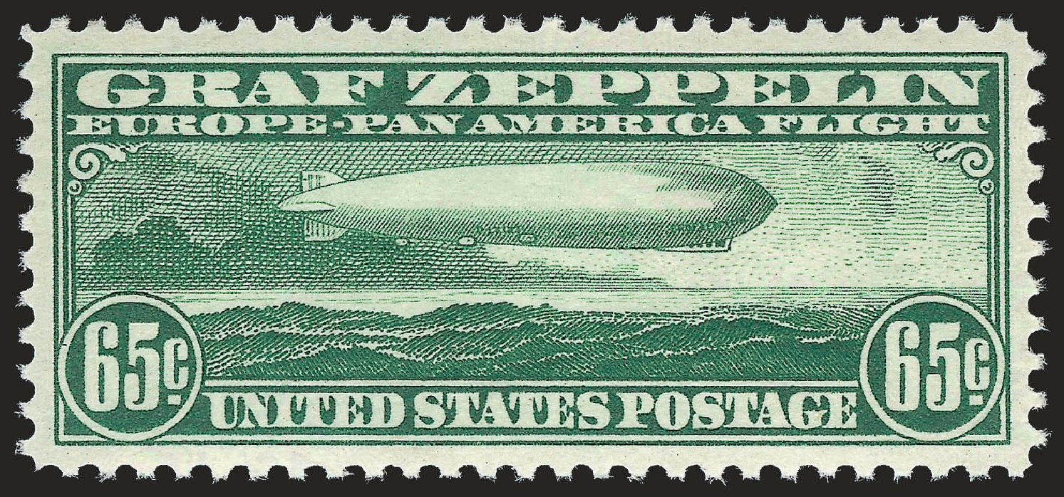 US Stamps Price Scott #C13 - 65c 1930 Air Graf Zeppelin. Robert Siegel Auction Galleries, Dec 2008, Sale 967, Lot 5046