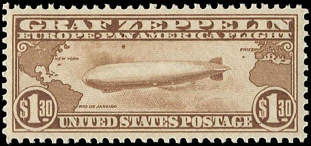 Price of US Stamps Scott #C14 - US$1.30 1930 Air Graf Zeppelin. Regency-Superior, Jan 2015, Sale 109, Lot 1427