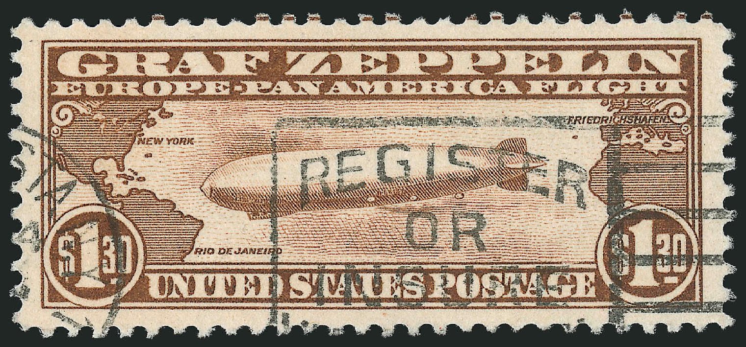 Cost of US Stamp Scott Catalog # C14 - 1930 US$1.30 Air Graf Zeppelin. Robert Siegel Auction Galleries, Dec 2011, Sale 1017, Lot 897