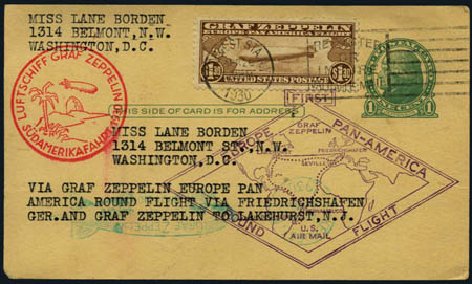 Price of US Stamps Scott Cat. # C14: 1930 US$1.30 Air Graf Zeppelin. Harmer-Schau Auction Galleries, Oct 2011, Sale 91, Lot 338