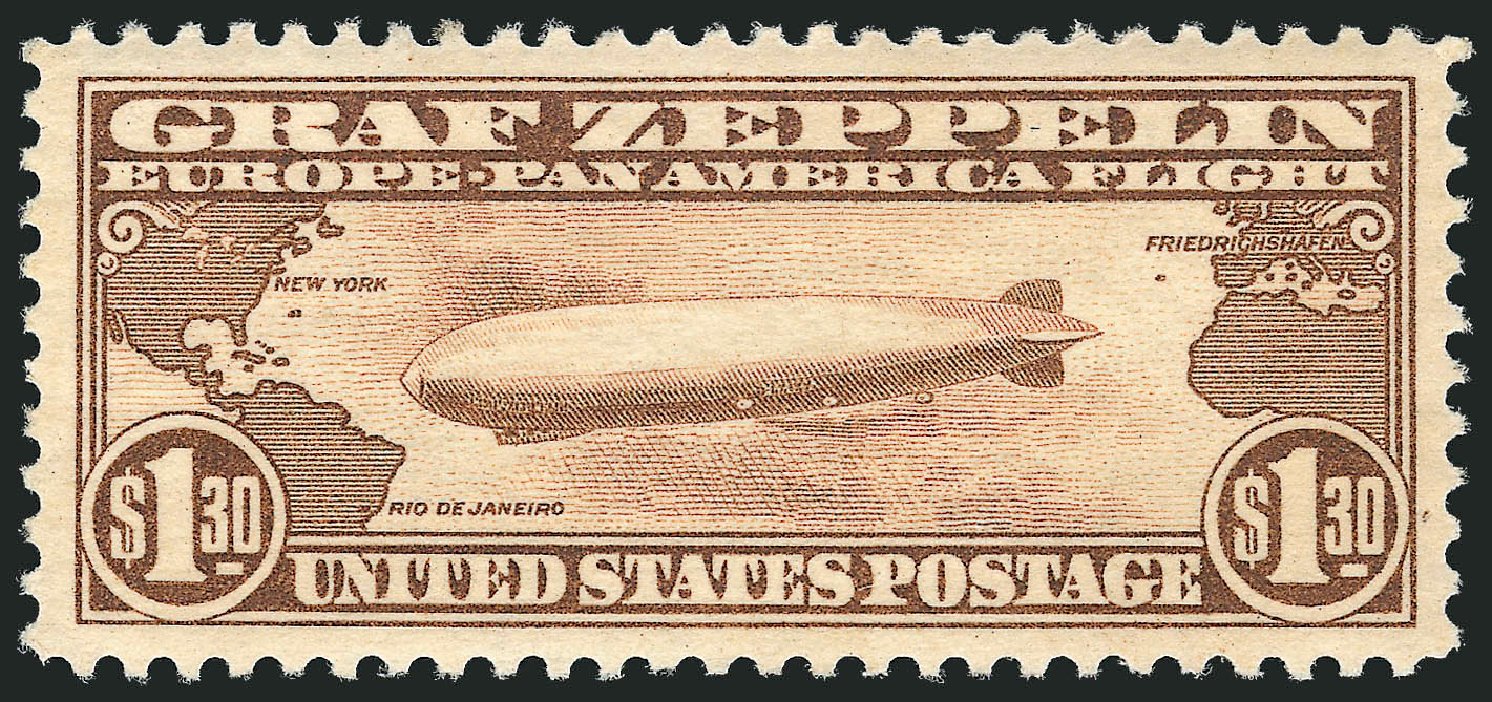 US Stamp Prices Scott # C14 - 1930 US$1.30 Air Graf Zeppelin. Robert Siegel Auction Galleries, Mar 2011, Sale 1007, Lot 2928
