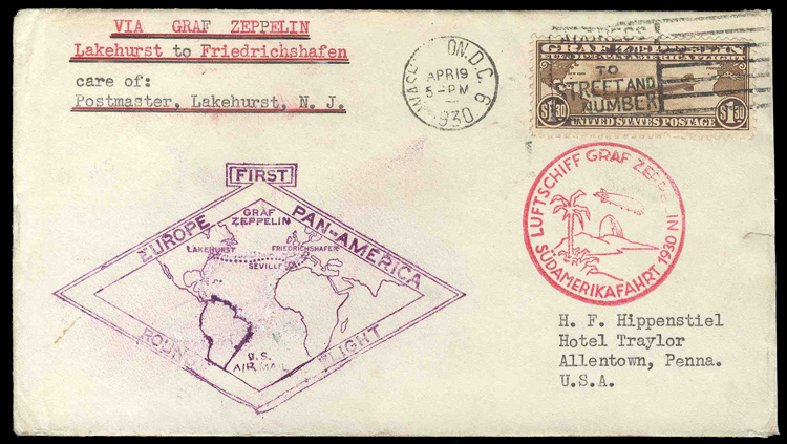 US Stamp Price Scott Catalog C14: US$1.30 1930 Air Graf Zeppelin. Cherrystone Auctions, Mar 2014, Sale 201403, Lot 70