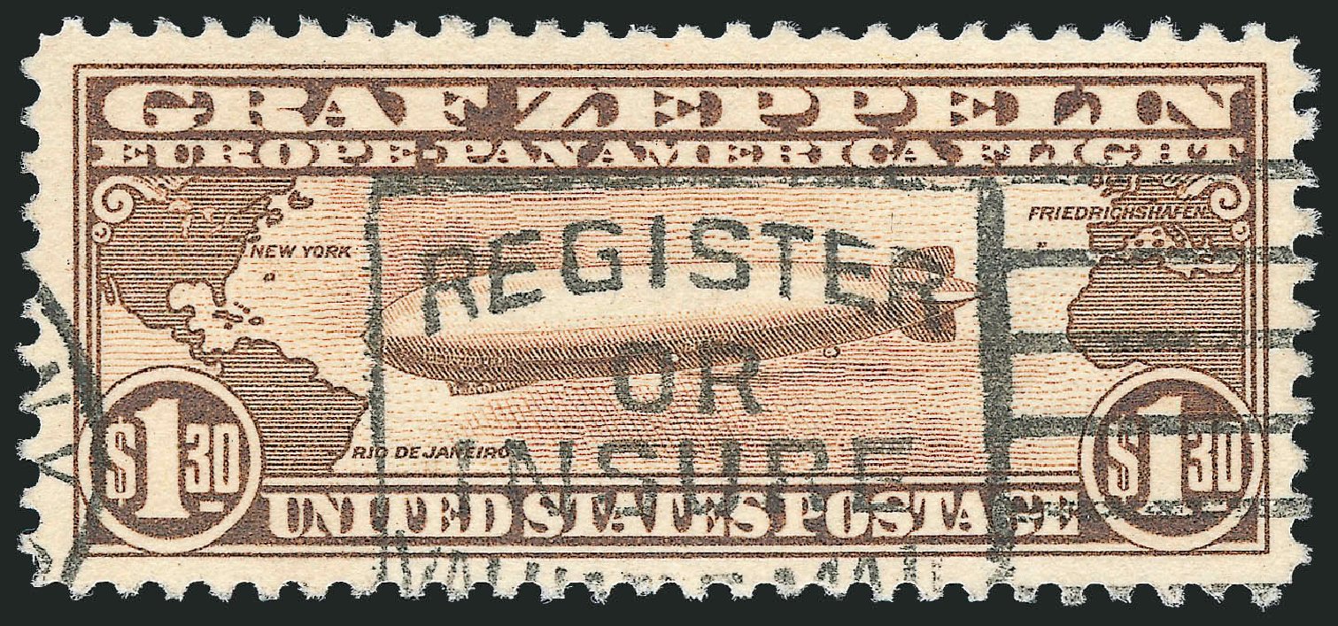 Price of US Stamps Scott Catalog # C14 - 1930 US$1.30 Air Graf Zeppelin. Robert Siegel Auction Galleries, Oct 2011, Sale 1014, Lot 2190
