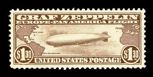 Price of US Stamps Scott Cat. C14: US$1.30 1930 Air Graf Zeppelin. Spink Shreves Galleries, May 2014, Sale 148, Lot 363