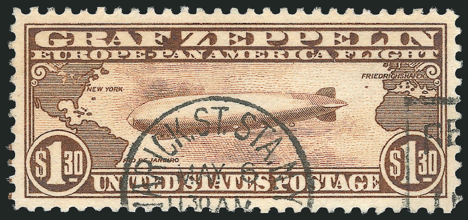 US Stamp Prices Scott Catalogue #C14: 1930 US$1.30 Air Graf Zeppelin. Robert Siegel Auction Galleries, Mar 2012, Sale 1019, Lot 926