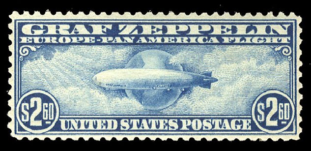 Prices of US Stamp Scott Catalogue C15 - 1930 US$2.60 Air Graf Zeppelin. Cherrystone Auctions, Mar 2015, Sale 201503, Lot 77
