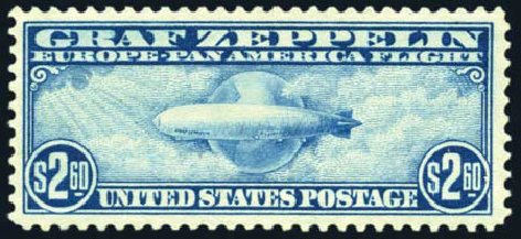US Stamps Prices Scott Cat. C15 - 1930 US$2.60 Air Graf Zeppelin. Harmer-Schau Auction Galleries, Jul 2010, Sale 86, Lot 617